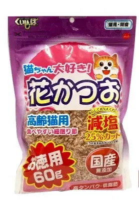 [tib-001-03] 花かつお　高齢猫用　減塩25％カット　お徳用60g